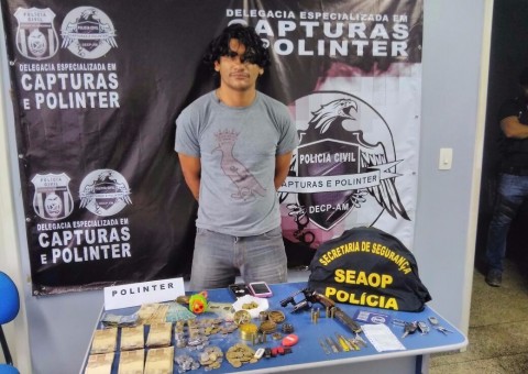 Suposto líder de facção procurado por homicídio é preso com drogas em Manaus