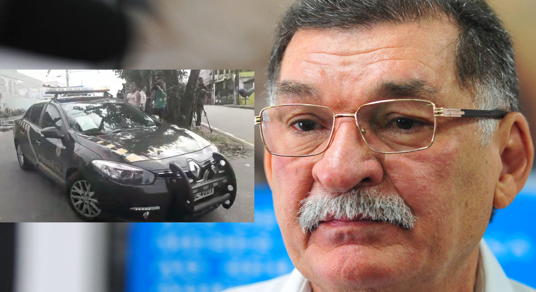 Wilson Alecrim é levado em viatura para a sede da Polícia Federal em Manaus