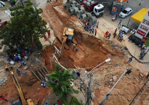Prefeitura prevê conclusão da obra na rua Pará para essa terça-feira