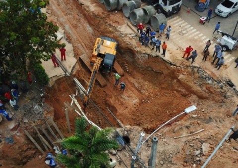 Obra na rua Pará será concluída hoje