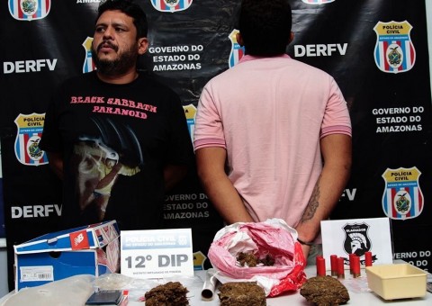 Homem é preso e jovem é apreendido com dois quilos de drogas em Manaus