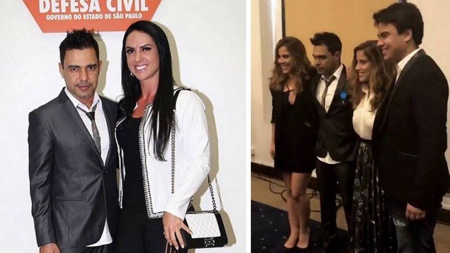 Filhas de Zezé não posam com Graciele durante homenagem ao cantor