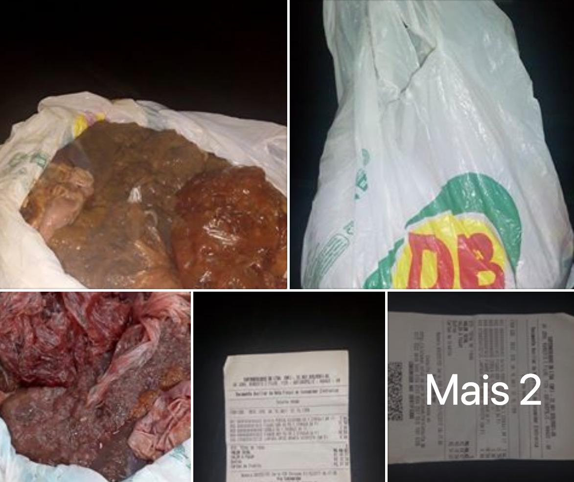 Filho denuncia DB no Facebook por vender carne estragada para deficiente visual