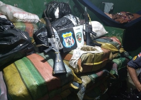 Na calada da noite, Polícia apreende mais de 1 tonelada de drogas no Amazonas