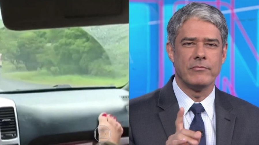 William Bonner repreende mulher que filmou acidente em estrada