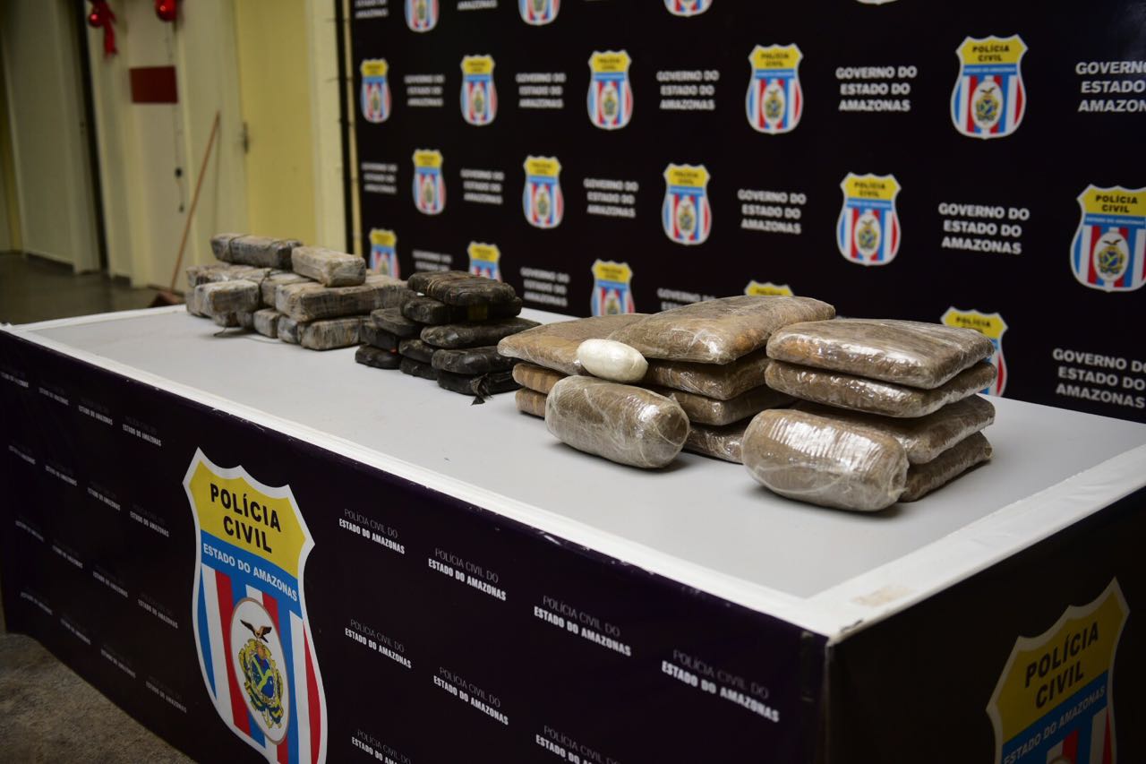 Polícia captura foragido da Justiça e 50kg de droga durante operação no Amazonas