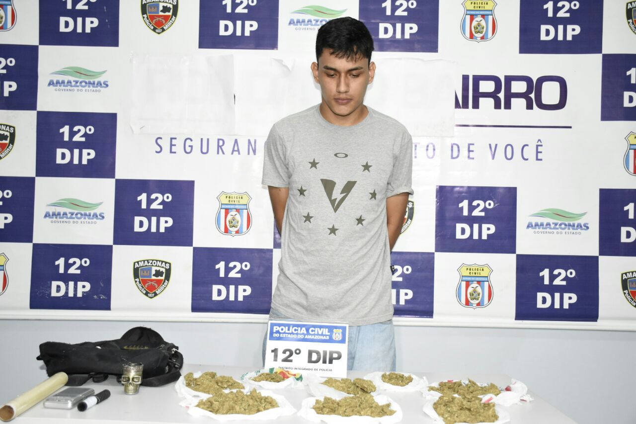 Homem é preso com porções de maconha que seriam entregues a traficantes em Manaus