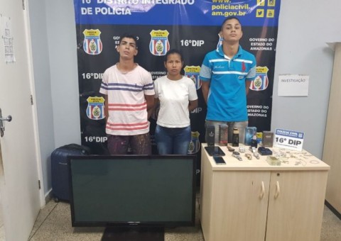Em Manaus, casal é preso suspeito de furtar casas e vender objetos na internet 