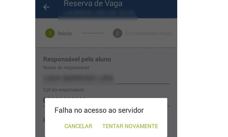 Site de matrículas da Seduc apresenta problemas e sai do ar