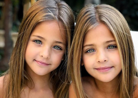   Gêmeas de 7 anos chocam mundo com beleza rara; Veja fotos