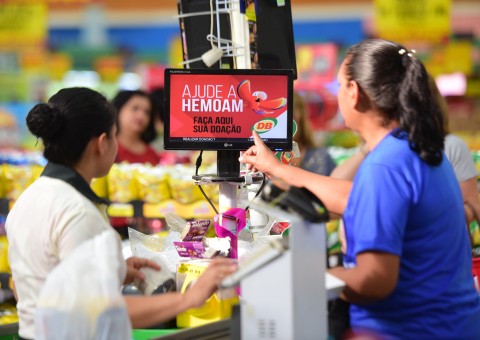 Hemoam arrecada mais de R$ 65 mil em campanha 'Troco Solidário'