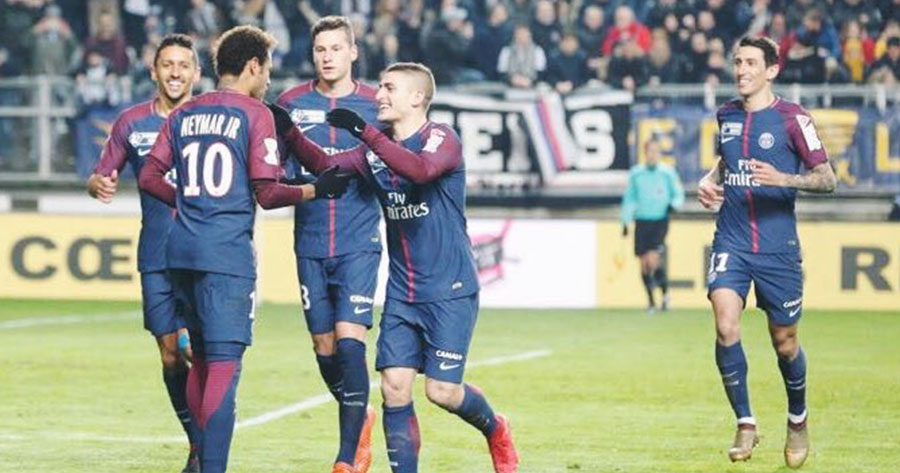 Com gol de Neymar, PSG passa à semifinal da Copa da Liga Francesa