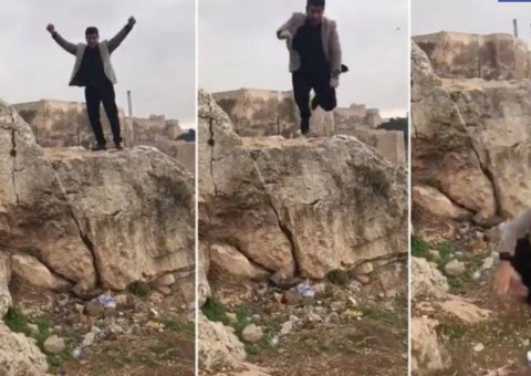 Homem faz vídeo para comemorar aniversário e rola para a morte