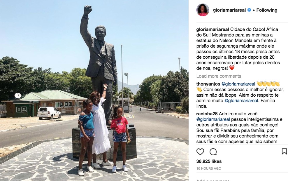 Glória Maria se irrita e faz textão para rebater seguidora na web