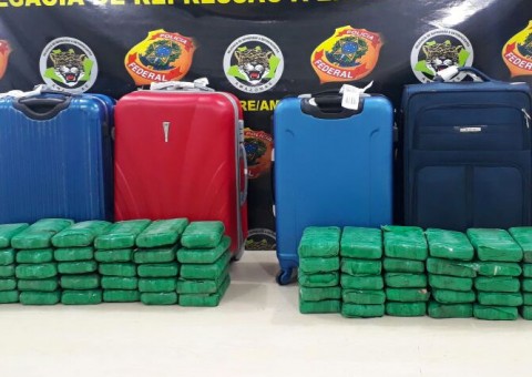 Dupla é flagrada tentando embarcar com 70kg de cocaína no Aeroporto e se dá mal