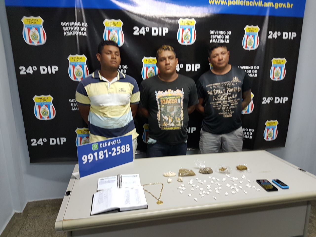 Trio é preso por tráfico de drogas na Feira da Manaus Moderna