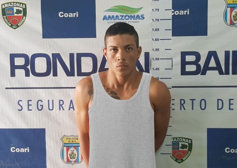 Jovem é preso acusado de cometer homicídio e fugir no Amazonas