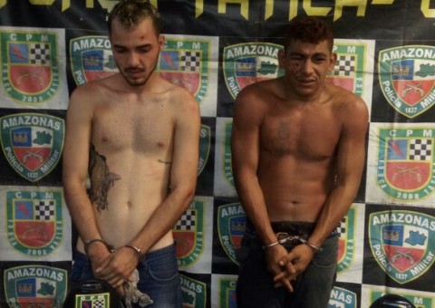 Polícia flagra assaltantes com reféns em residência e dupla é presa em Manaus