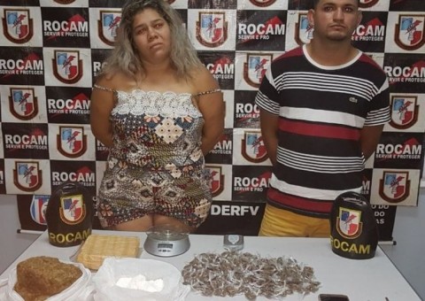 Casal é preso com mochila de drogas na frente da Arena da Amazônia