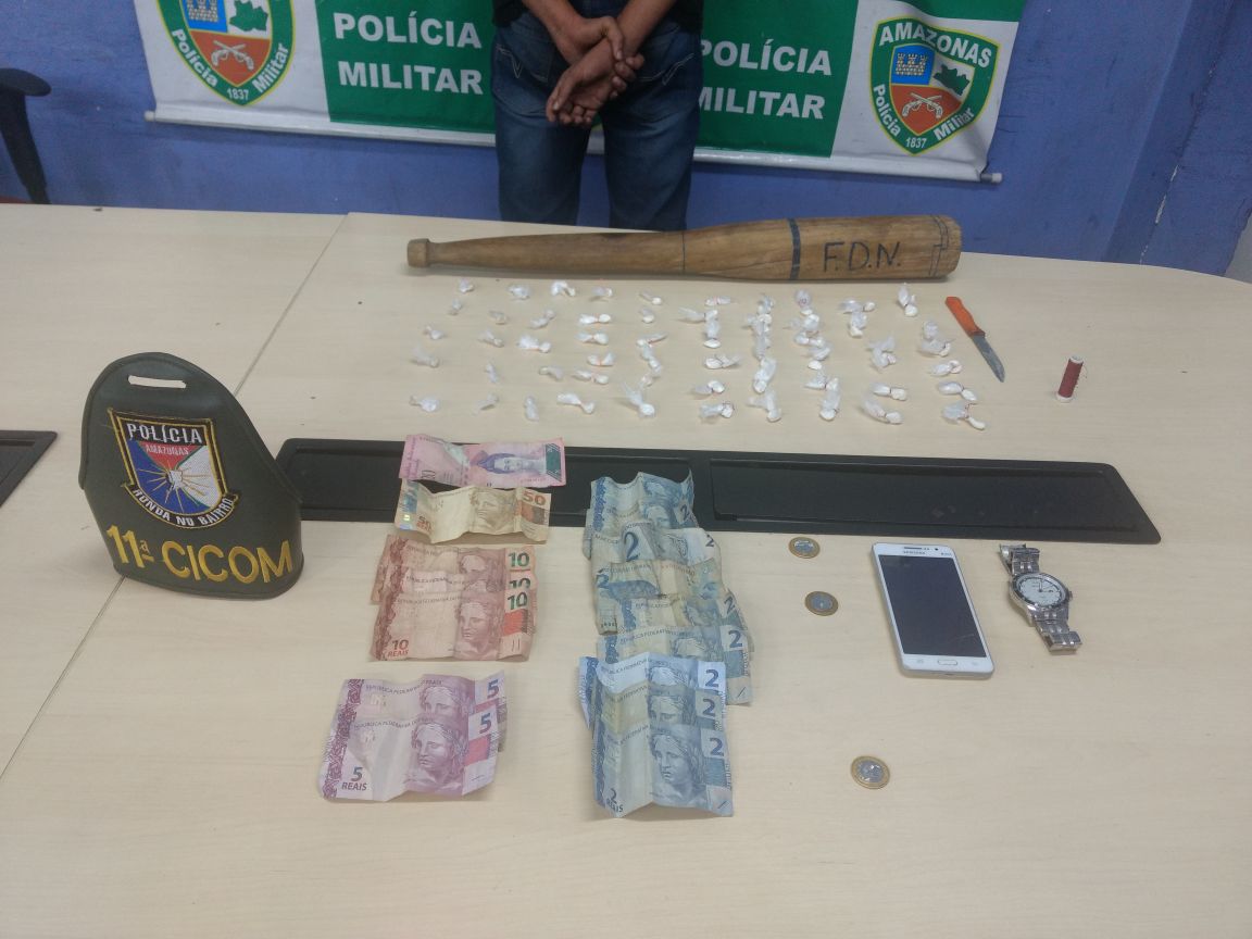 Adolescente que guardava bastão da FDN é apreendido com drogas em Manaus