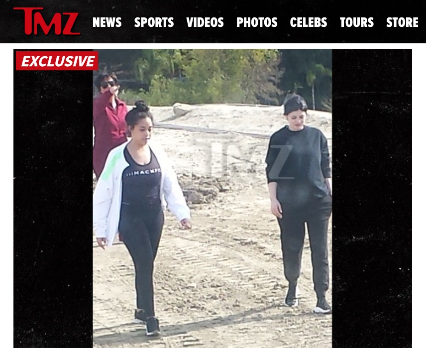 Após meses, Kylie Jenner é flagrada pela 1ª vez com barrigão de grávida