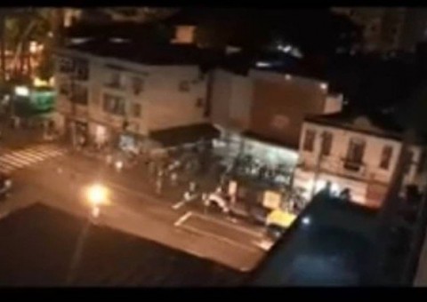 Vídeo mostra correria em bloco no tiroteio que matou garçom