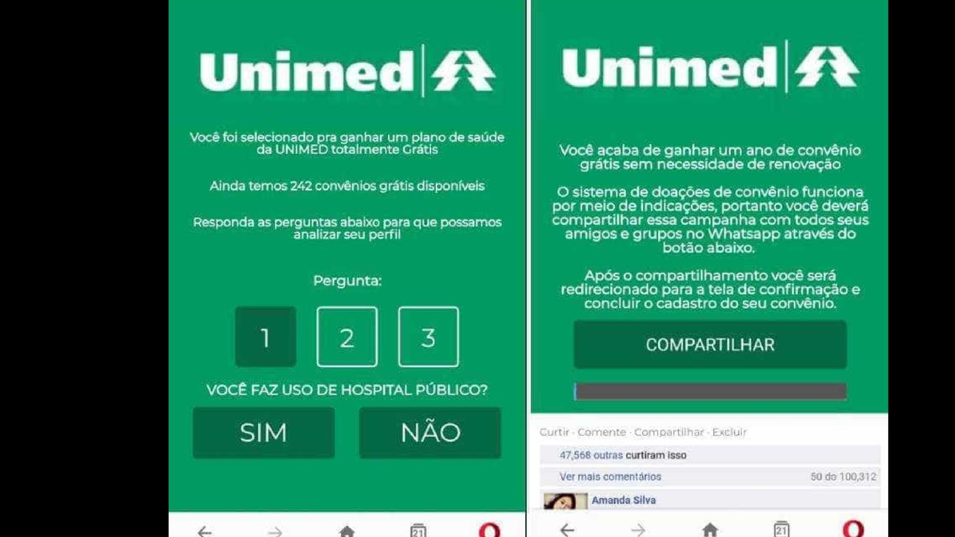 Novo golpe do WhatsApp promete plano de saúde gratuito