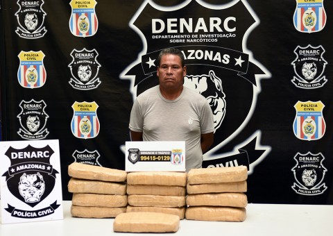  Em Manaus, prático é preso com mala de drogas avaliadas em R$ 65 mil