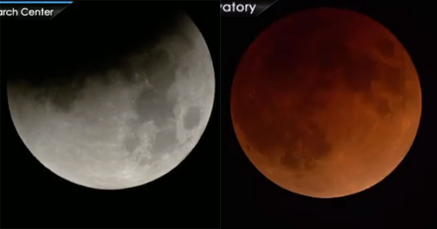 Nasa transmite Eclipse Lunar e Lua de Sangue para internautas; Veja