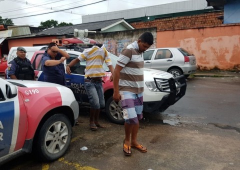 Grupo de assaltantes com mulher grávida são presos após roubo a mercadinho em Manaus