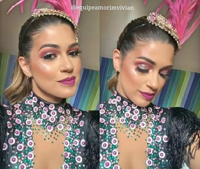  Vivian Amorim participa de trio elétrico com famosas no Bloco da Preta