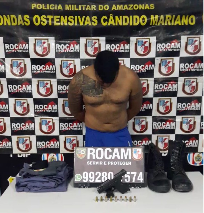 Falso PM é preso com armamento em Manaus