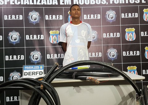 Homem é preso novamente por furtar cabos e deixar 400 famílias sem internet em Manaus