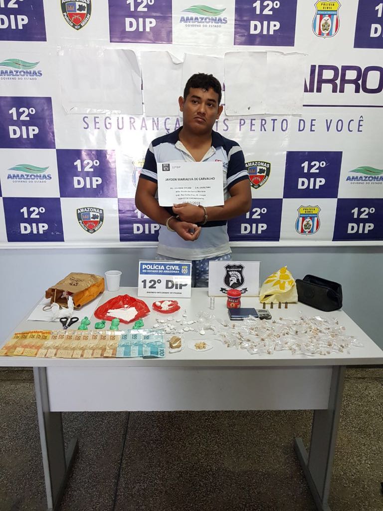 Em Manaus, homem é preso com drogas que seriam distribuídas para várias áreas da cidade 