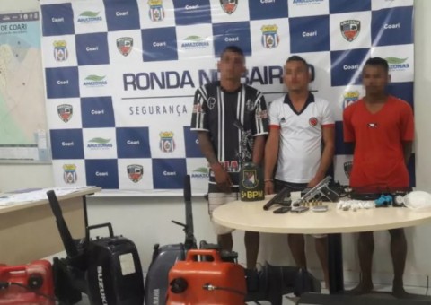 Trio é preso com drogas, armas e munições no Amazonas
