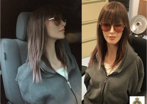 Polícia flagra homem usando manequim para burlar lei de trânsito