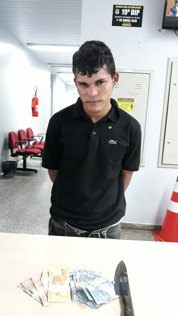 Em Manaus, homem é preso suspeito de assaltar posto de combustível