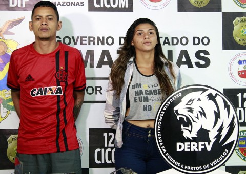 Casal é preso suspeito de roubar carro de motorista de aplicativo em Manaus