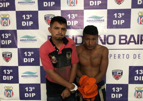 Dupla é presa suspeita de realizar assaltos com arma de brinquedo em Manaus
