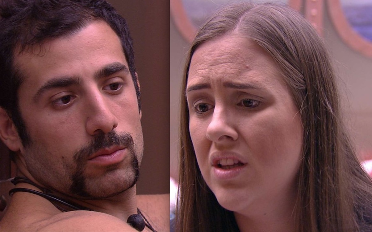   BBB18: Patrícia e Kaysar têm DR e brother dá 'fora' em sister