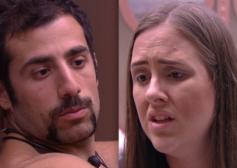   BBB18: Patrícia e Kaysar têm DR e brother dá 'fora' em sister