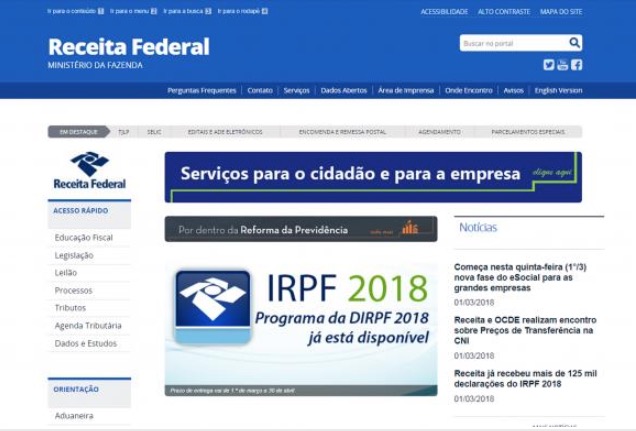 Receita divulga cronograma de pagamento das restituições do Imposto de Renda