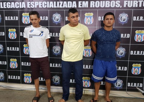 Trio especializado em furtos a cofres de lojas é preso em Manaus