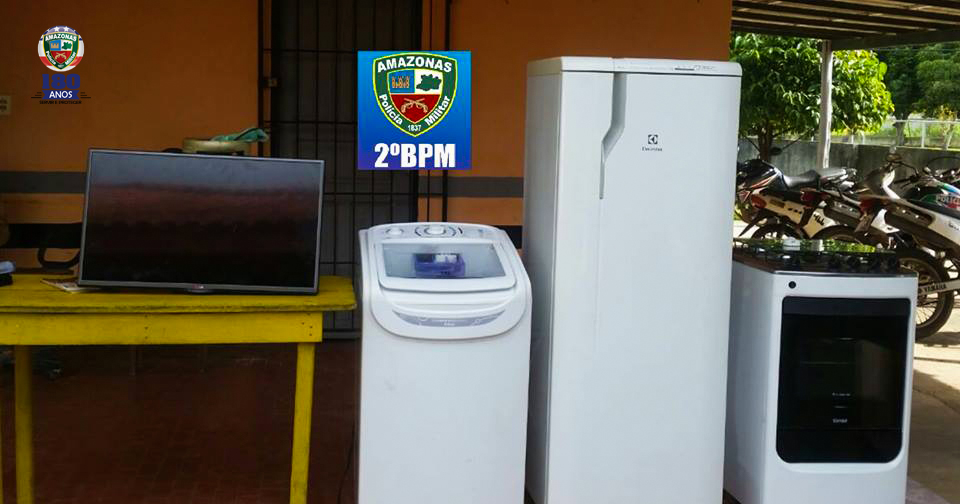 ‘Nêgo Bala’ é preso com eletrodomésticos furtados escondidos em matagal no Amazonas