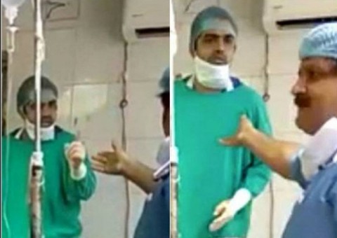 Médicos batem boca durante operação para salvar bebê