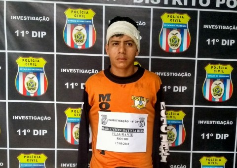 Homem é preso após fazer arrastões e sofrer acidente durante fuga em Manaus