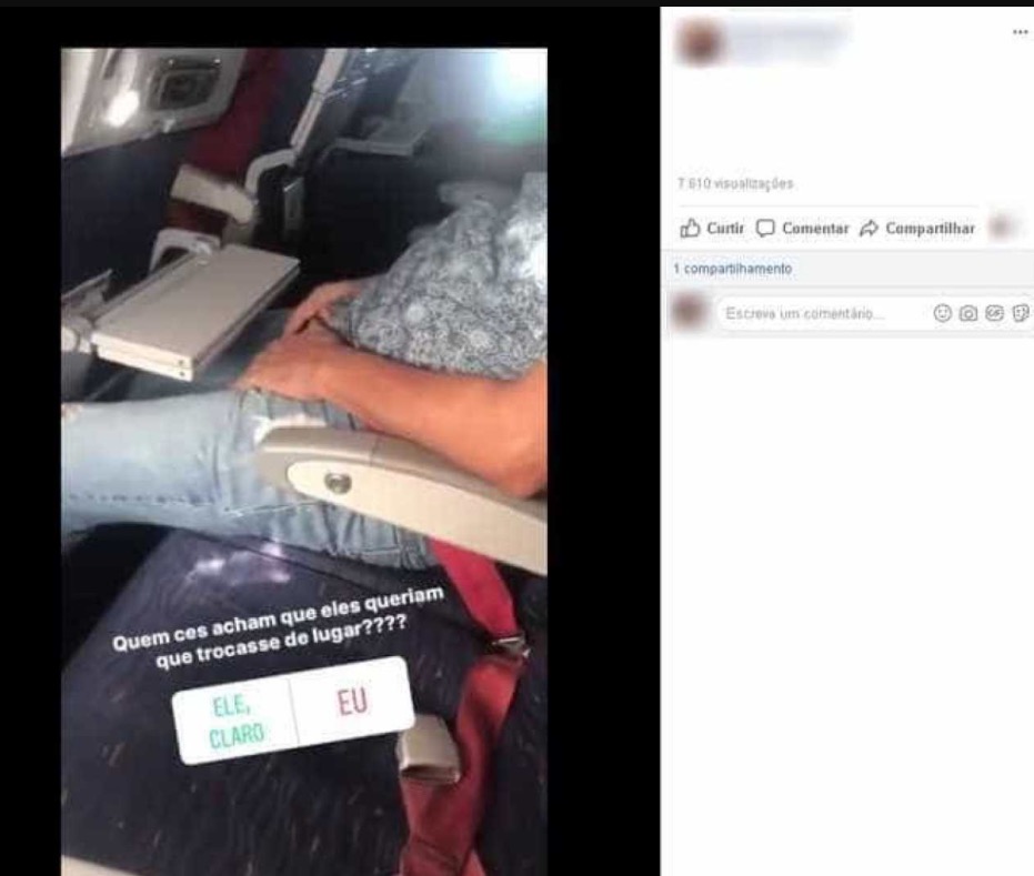Passageira filma homem se masturbando dentro de avião