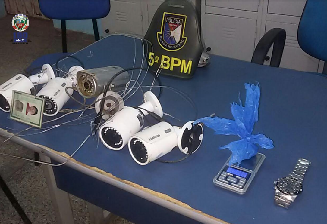 Suposto traficante que monitorava polícia e rivais com câmeras na rua é preso no Amazonas
