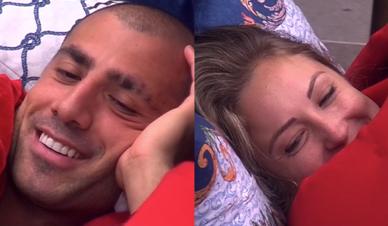 Jéssica pede beijo na boca a Kaysar e brother rebate 'tá com bafo'