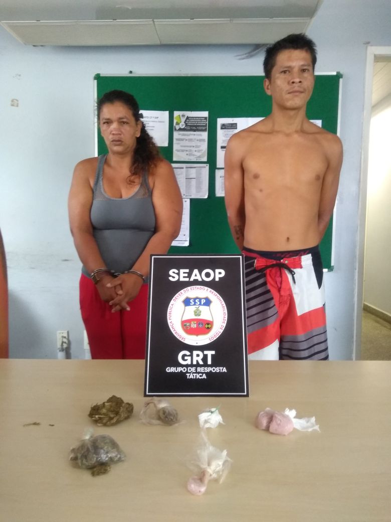 Casal é preso suspeito de vender drogas a estudantes de escola em Manaus